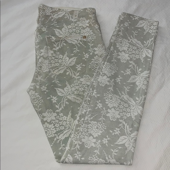 7 for all mankind, flower print jeans - Picture 1 of 4